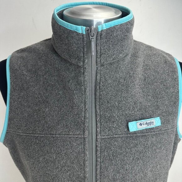 Columbia Fleece Vest‎ - Charcoal Gray Full Zip, Outdoor Activewear, Size Large - Picture 2 of 11
